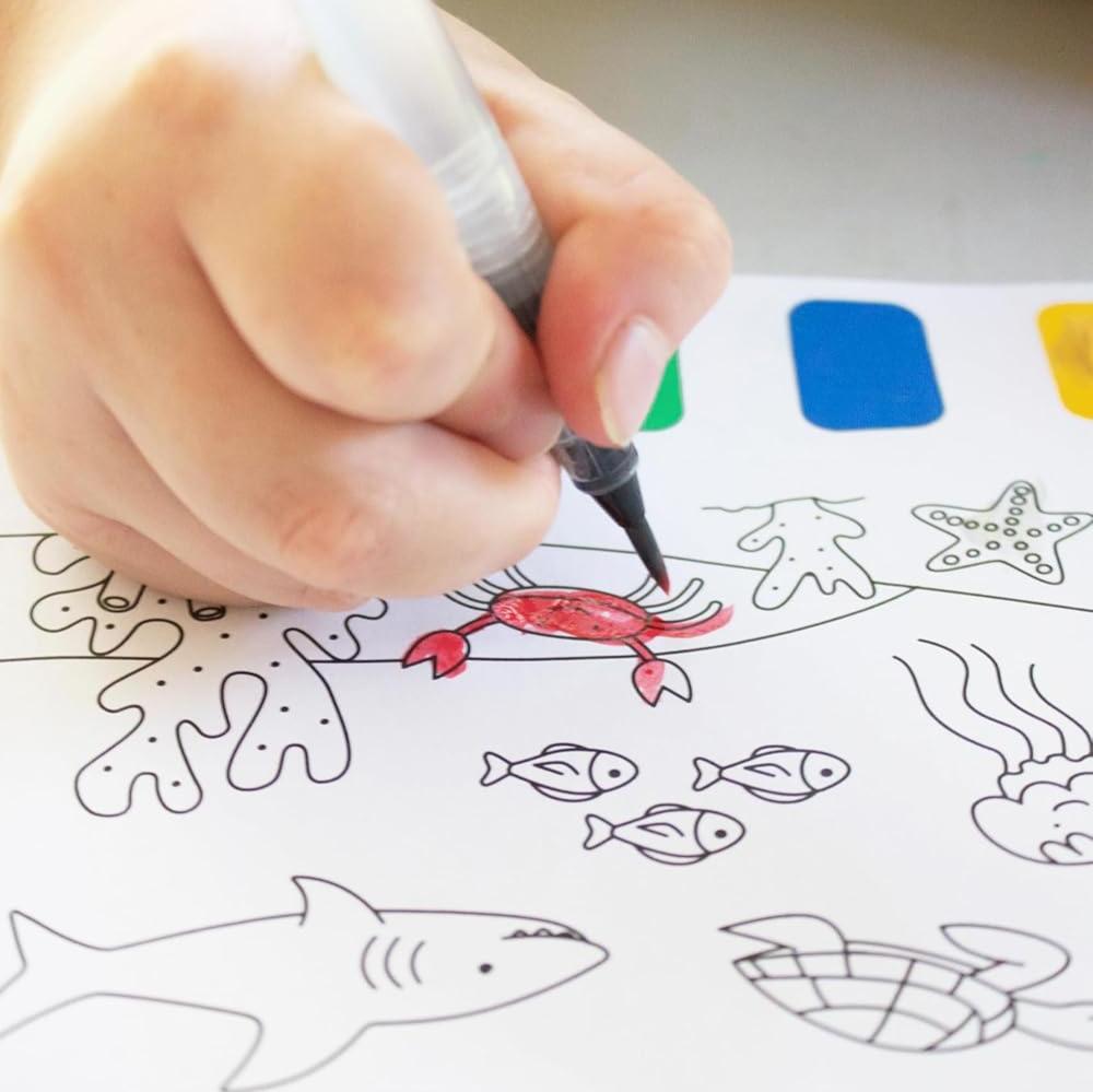 Avi's Adventures Watercolor Paint Book + Water Pen (ages 3+)