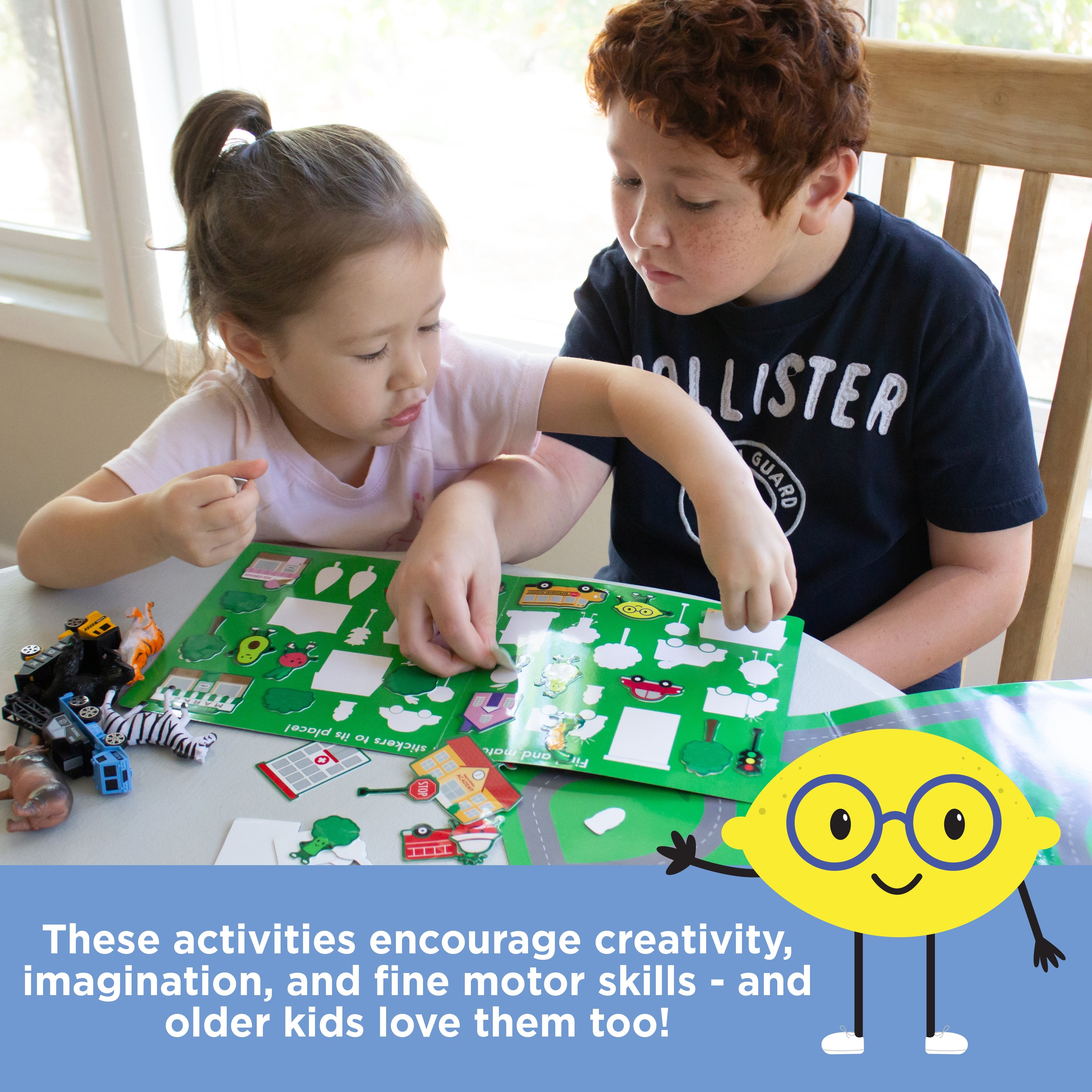 Avi's Adventures In The City Reusable Sticker Book + Marker Set (ages 3+)