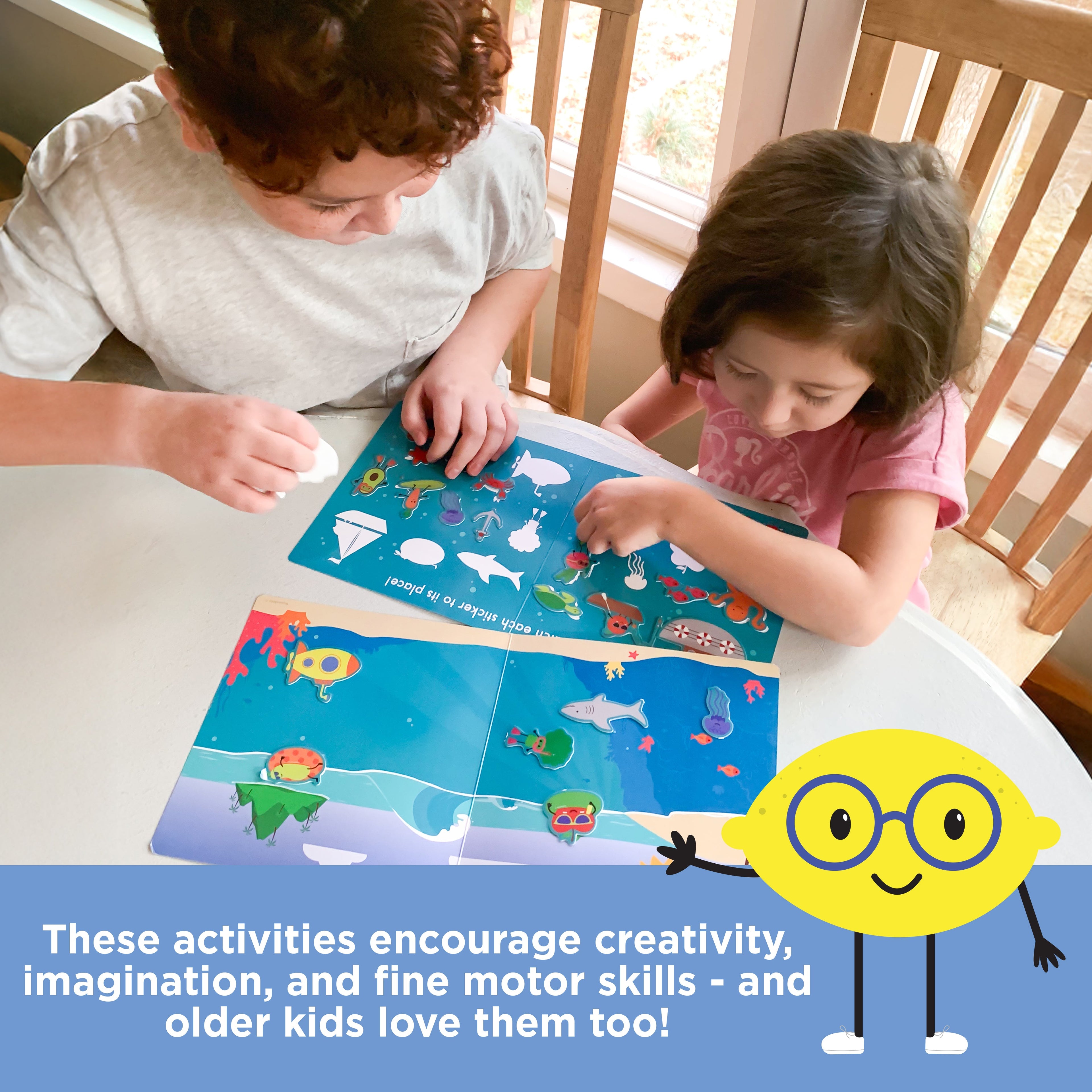 Avi's Adventures Under The Sea Reusable Sticker Book + Marker Set (ages 3+)