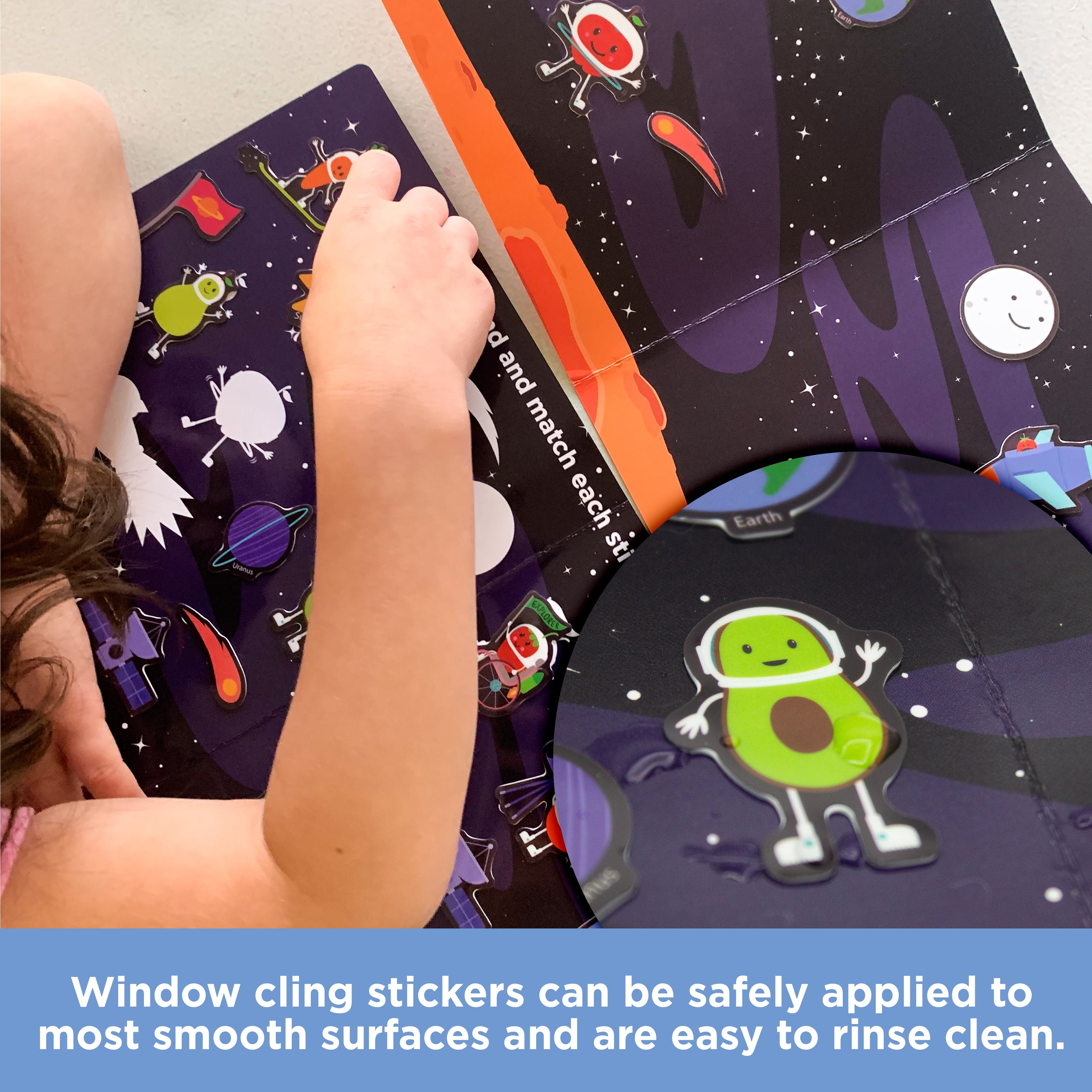 Avi's Adventures In Space Reusable Sticker Book + Marker Set (ages 3+)