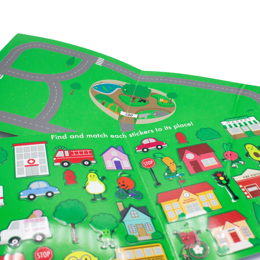 Avi's Adventures In The City Reusable Sticker Book + Marker Set (ages 3+)