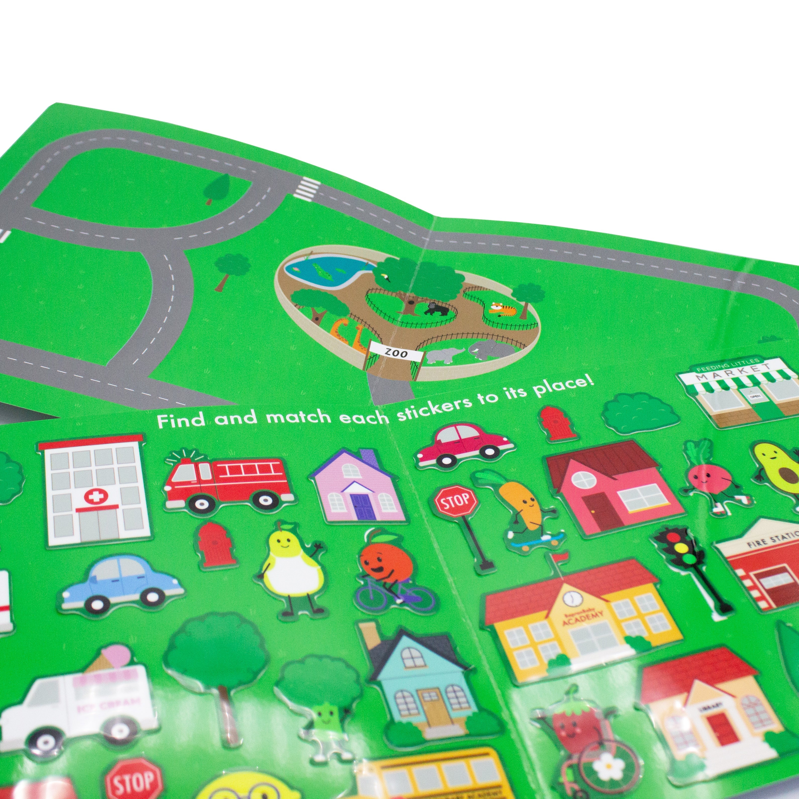 Avi's Adventures In The City Reusable Sticker Book + Marker Set (ages 3+)