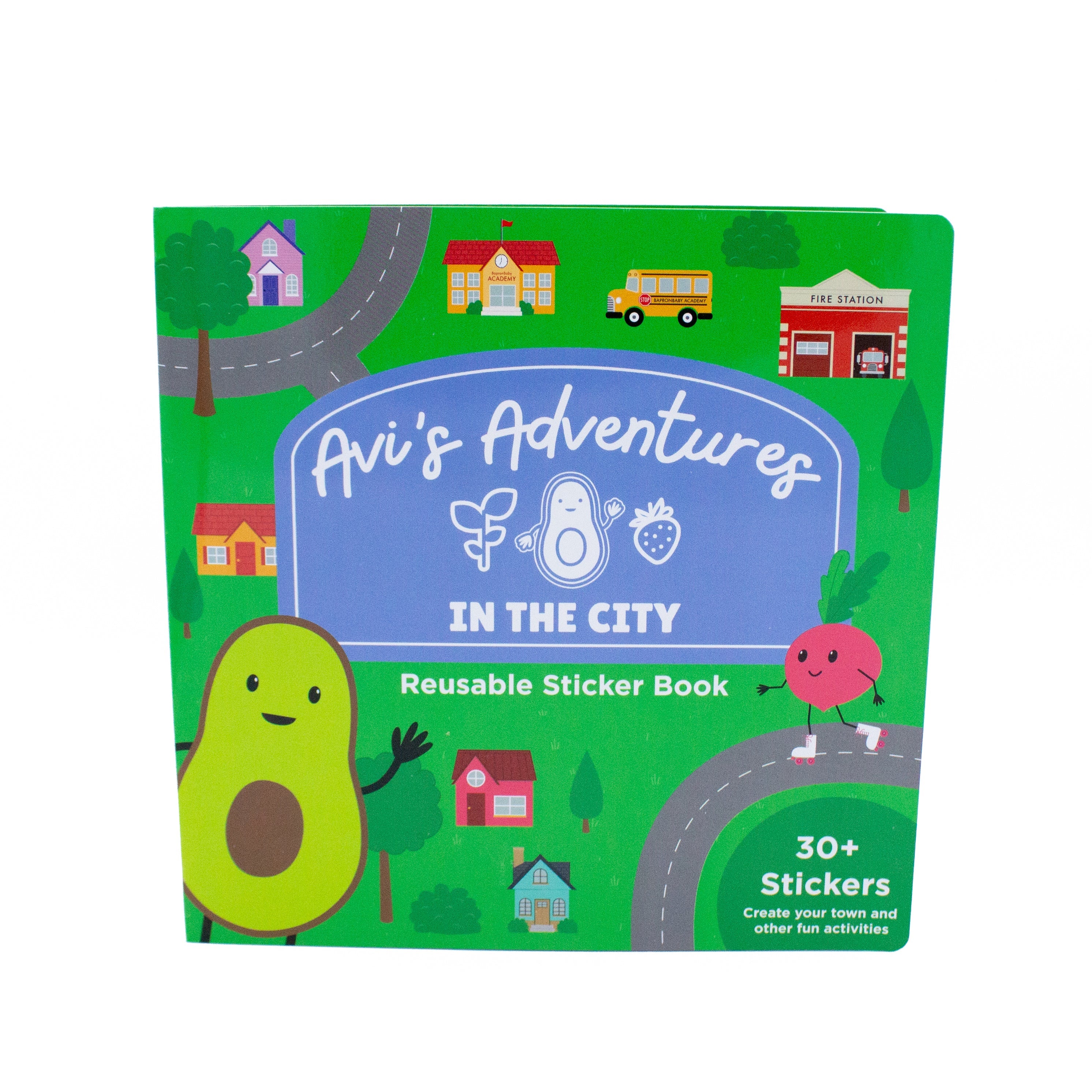 Avi's Adventures In The City Reusable Sticker Book + Marker Set (ages 3+)
