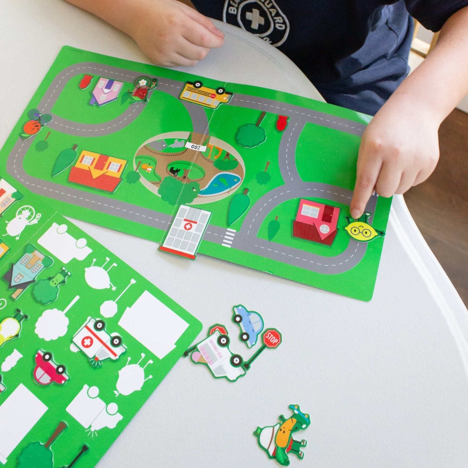 Avi's Adventures In The City Reusable Sticker Book + Marker Set (ages 3+)