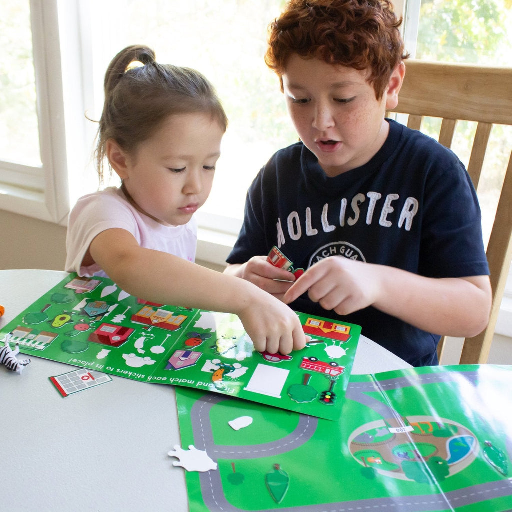 Avi's Adventures In The City Reusable Sticker Book + Marker Set (ages 3+)