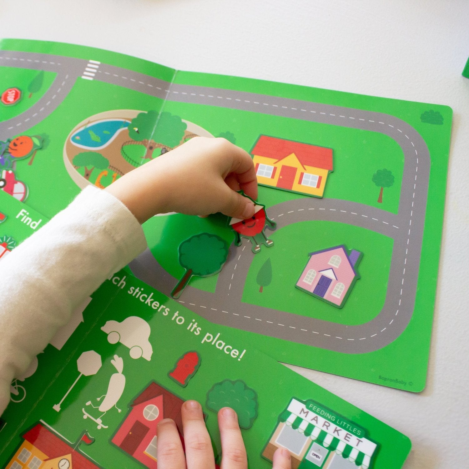 Avi's Adventures In The City Reusable Sticker Book + Marker Set (ages 3+)