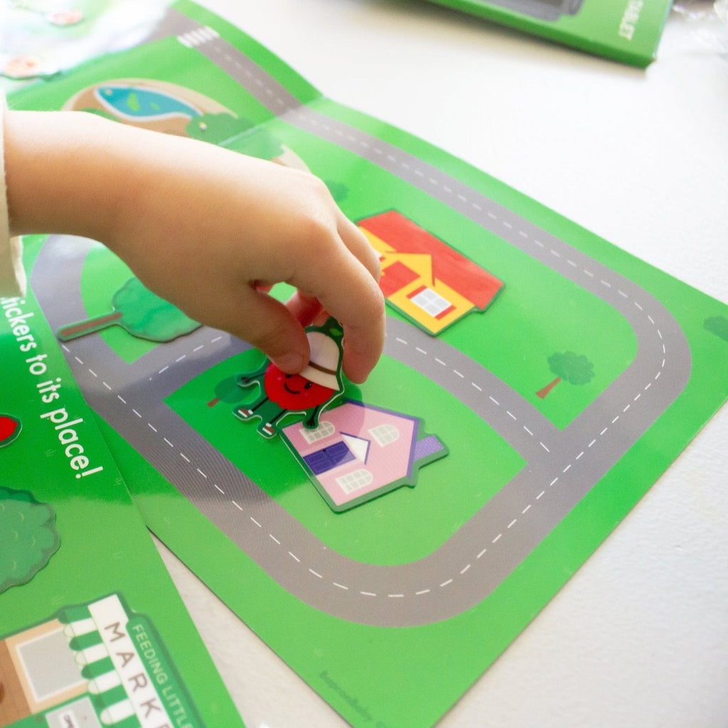 Avi's Adventures In The City Reusable Sticker Book + Marker Set (ages 3+)