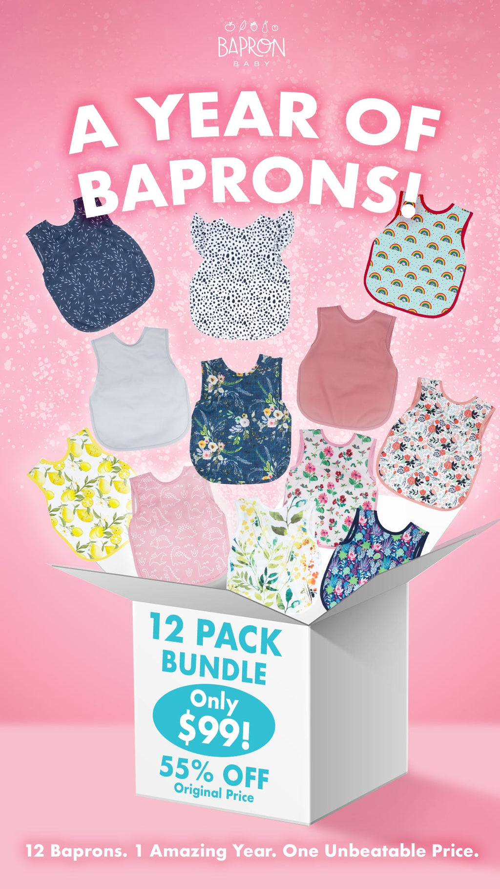 A Year of Baprons (12-Pack) 55% OFF SALE