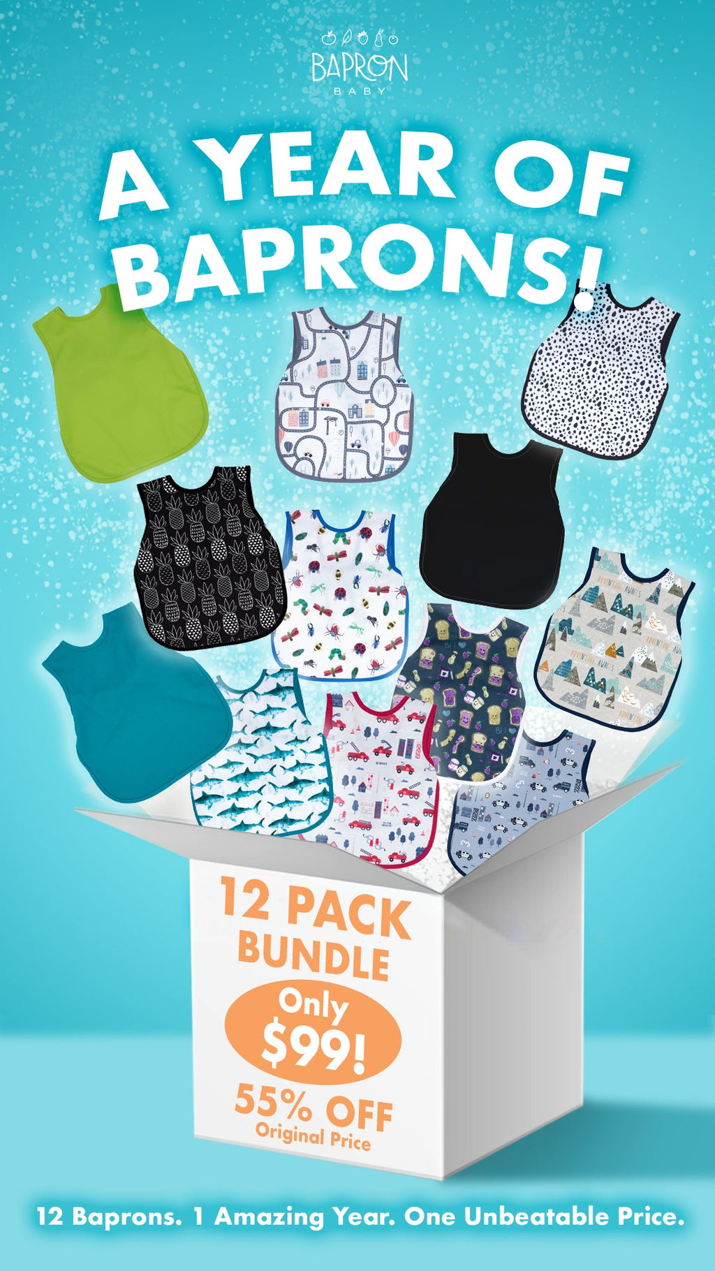 A Year of Baprons (12-Pack) 55% OFF SALE