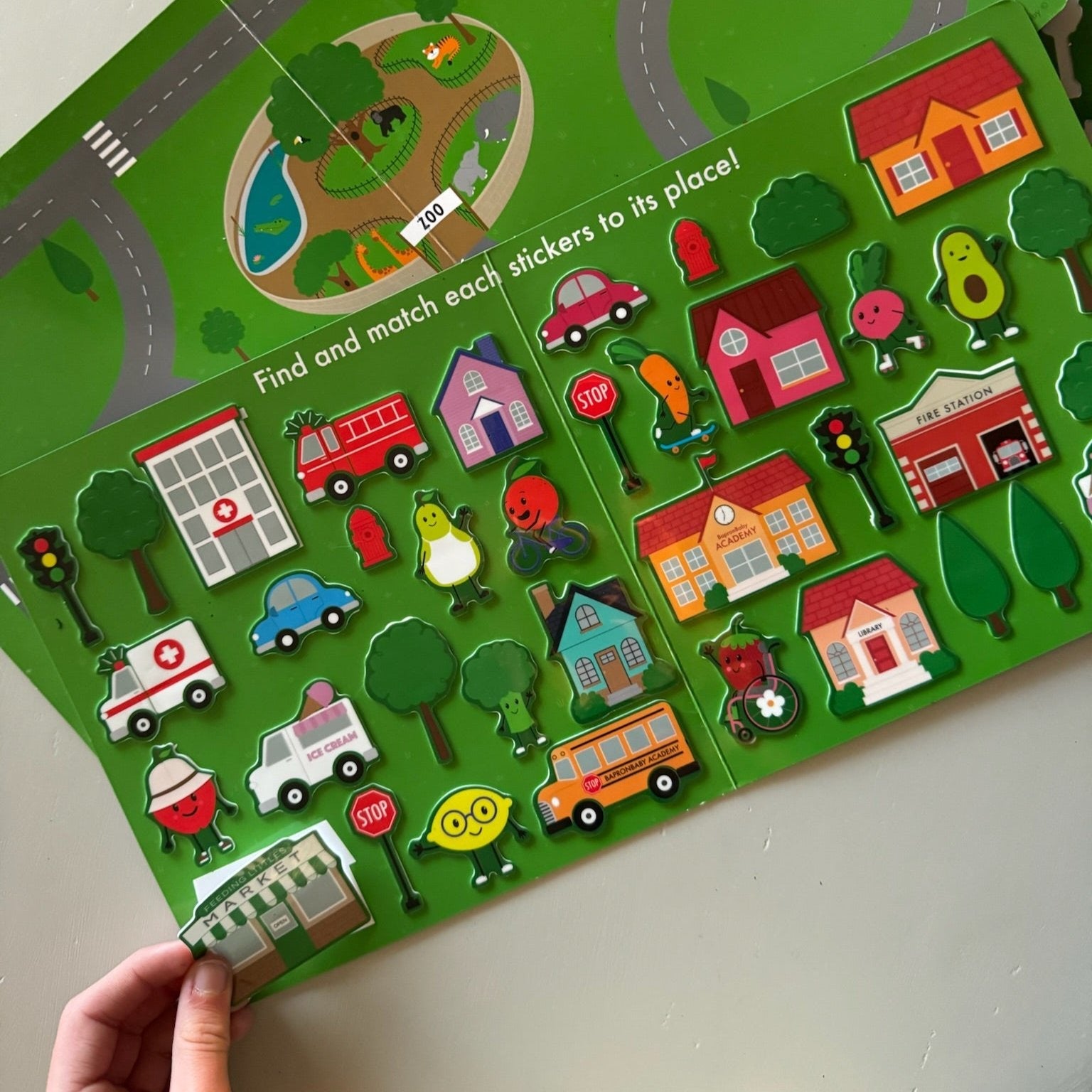 Avi's Adventures In The City Reusable Sticker Book + Marker Set (ages 3+)