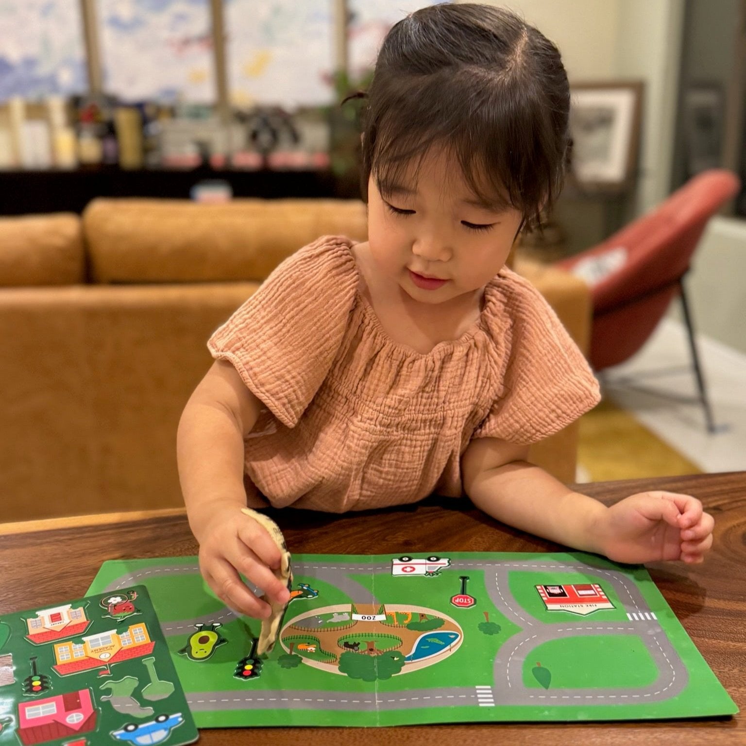 Avi's Adventures In The City Reusable Sticker Book + Marker Set (ages 3+)