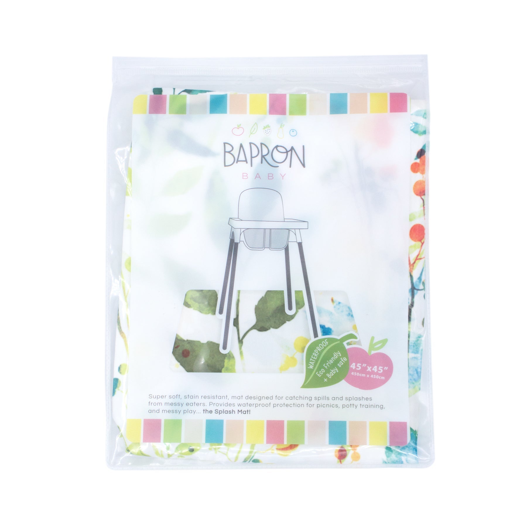 Autumn Leaves Splash Mat - A Waterproof Catch-All for Highchair Spills and More!