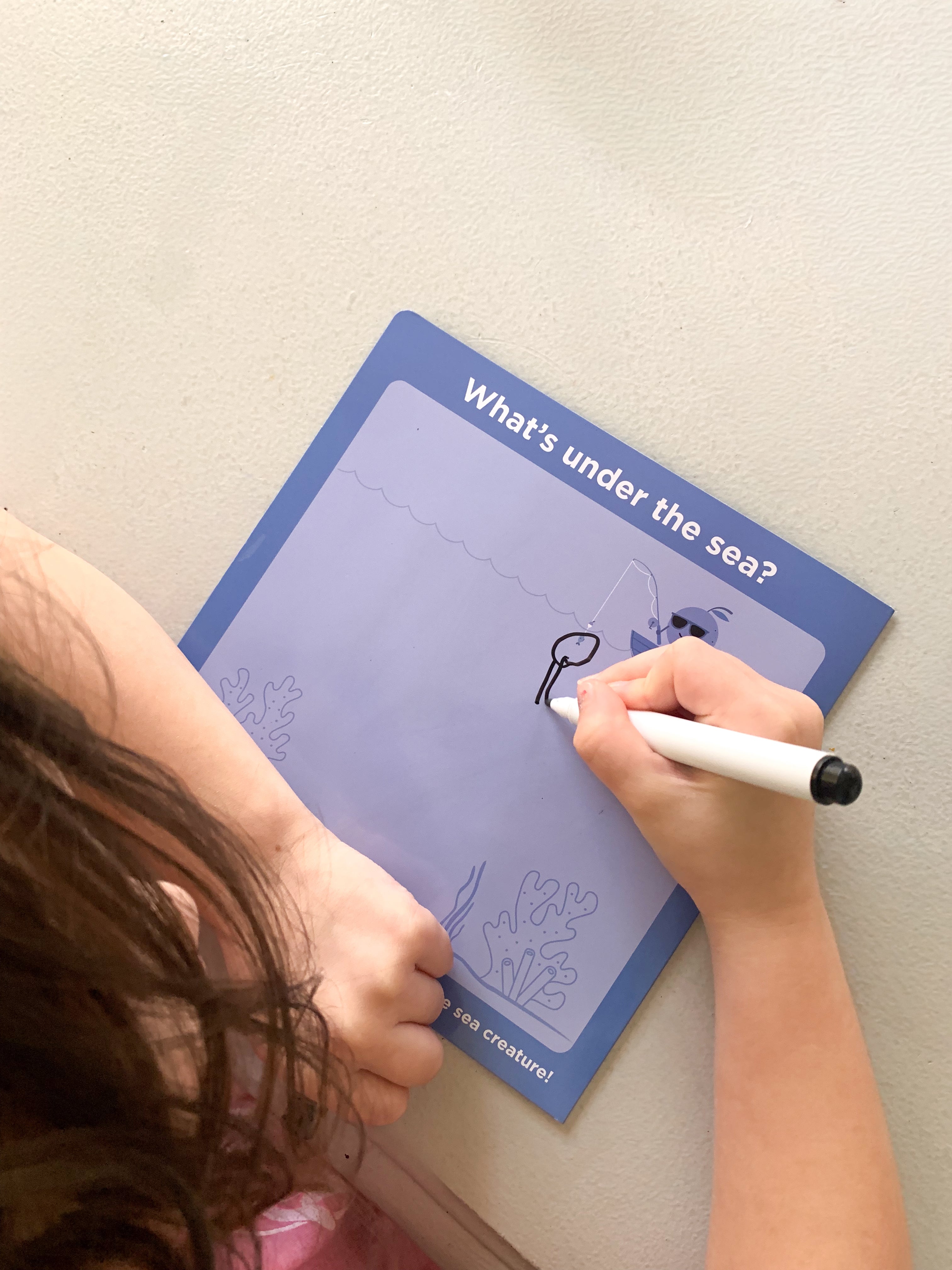 Avi's Adventures Under The Sea Reusable Sticker Book + Marker Set (ages 3+)