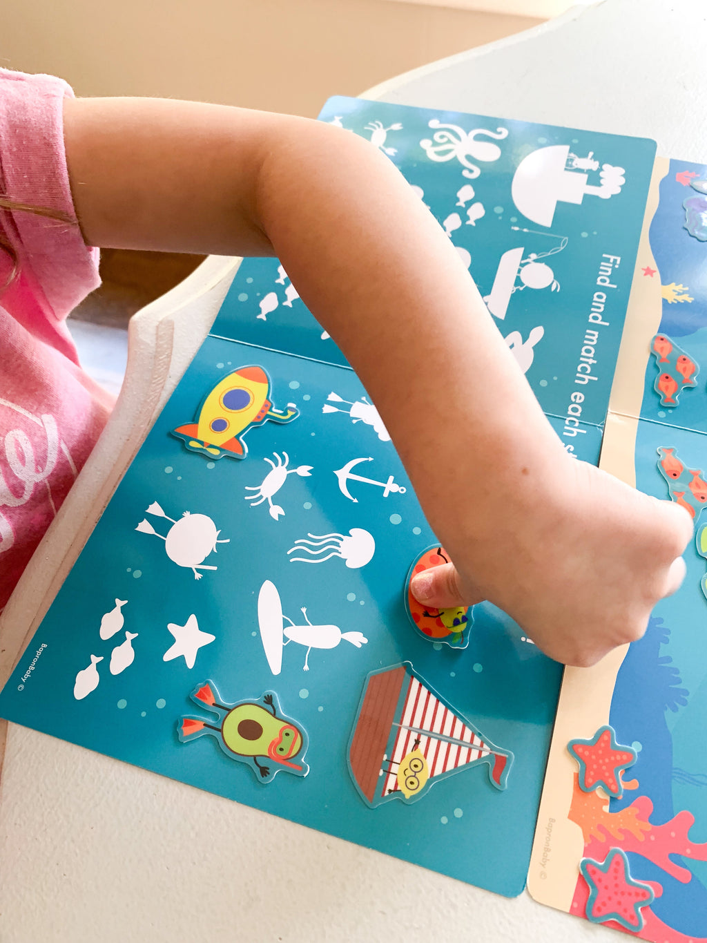 Avi's Adventures Under The Sea Reusable Sticker Book + Marker Set (ages 3+)