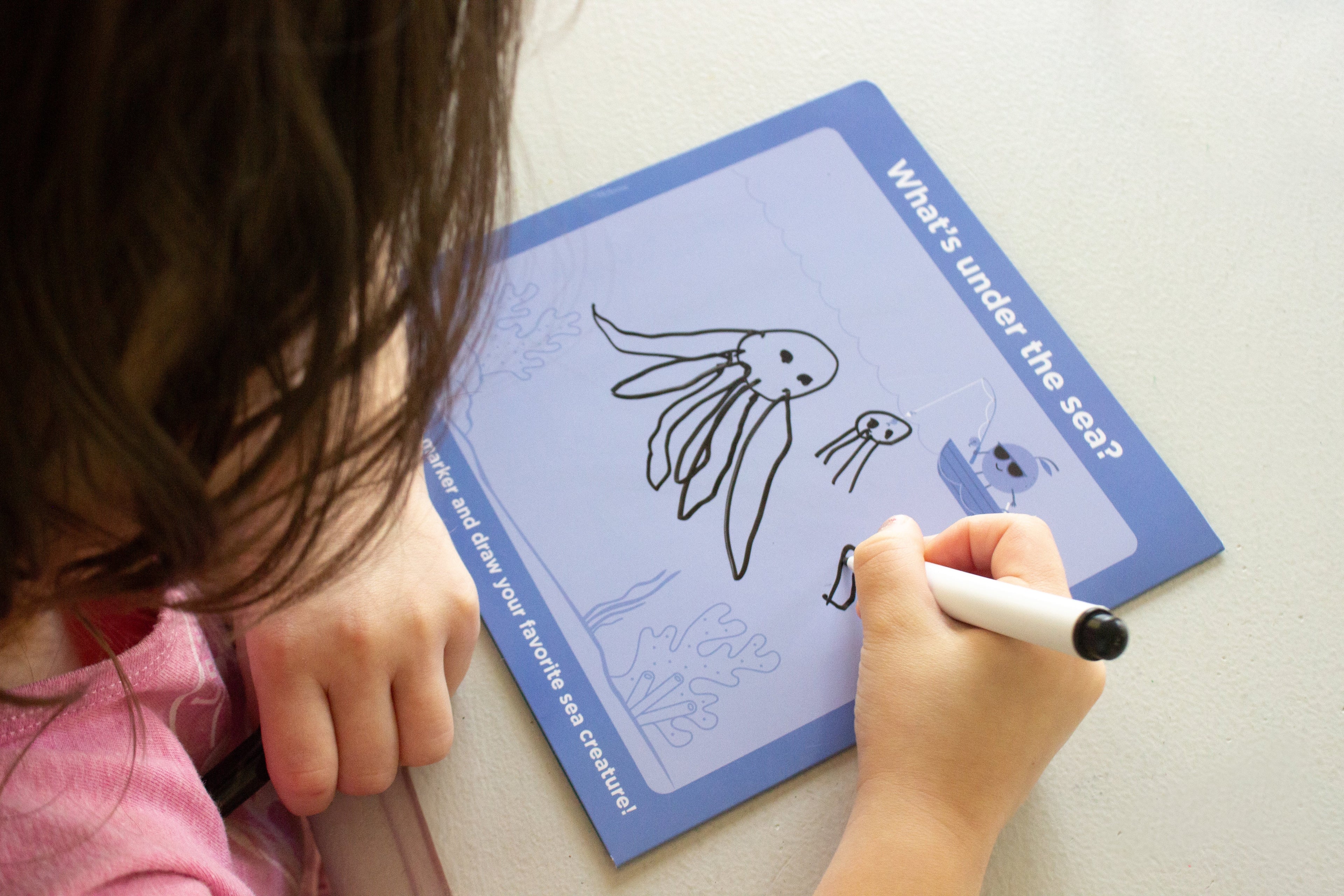 Avi's Adventures Under The Sea Reusable Sticker Book + Marker Set (ages 3+)