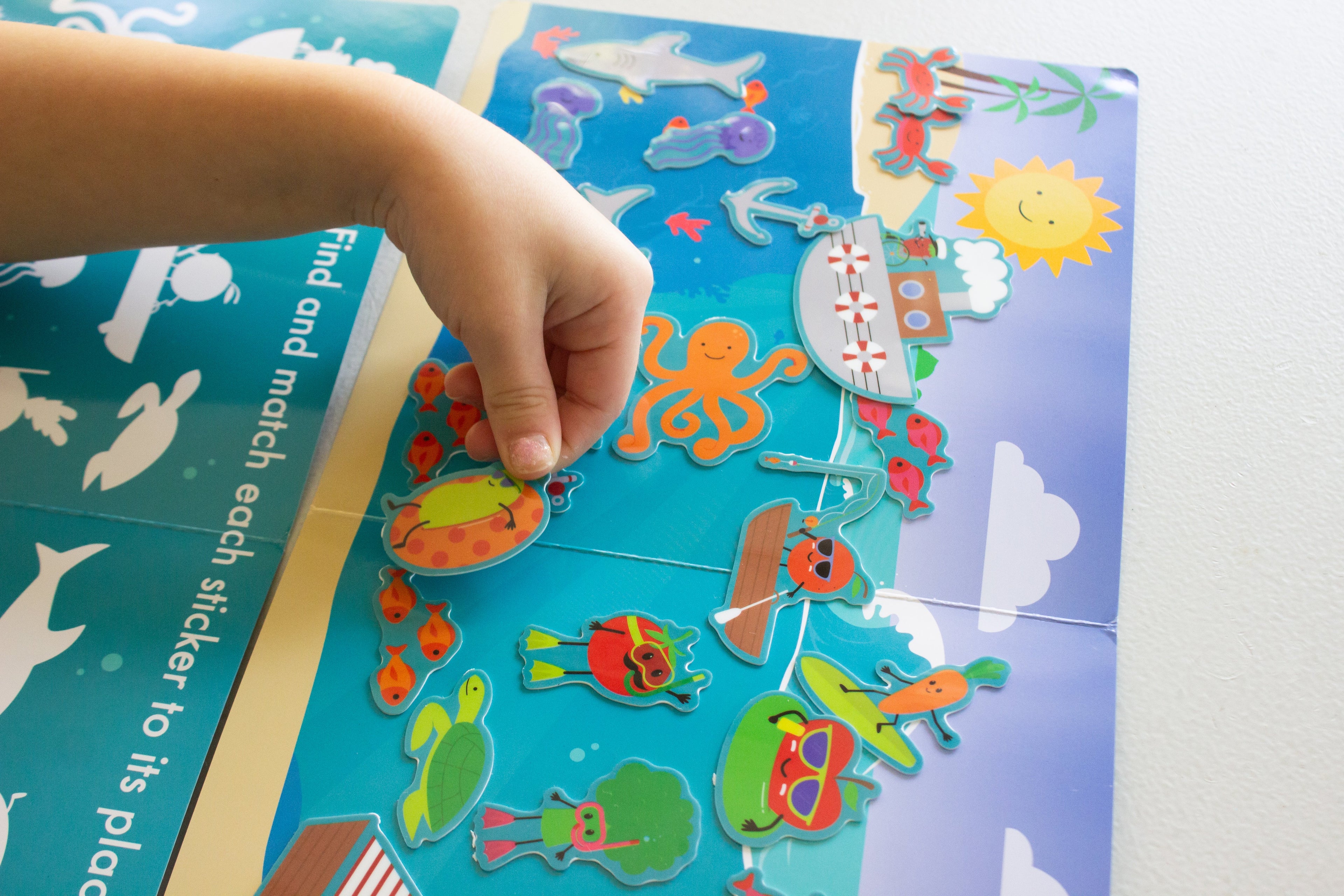 Avi's Adventures Under The Sea Reusable Sticker Book + Marker Set (ages 3+)