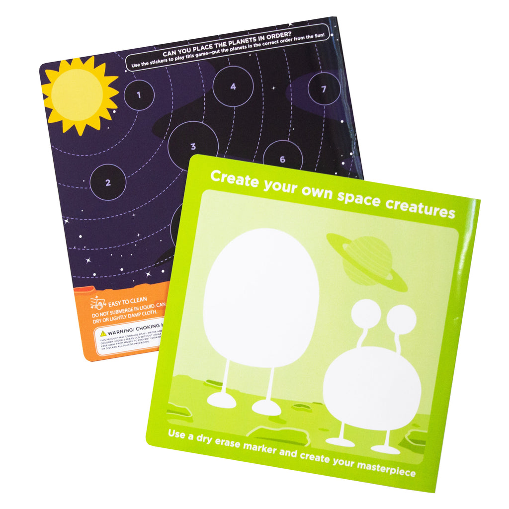 Avi's Adventures In Space Reusable Sticker Book + Marker Set (ages 3+)