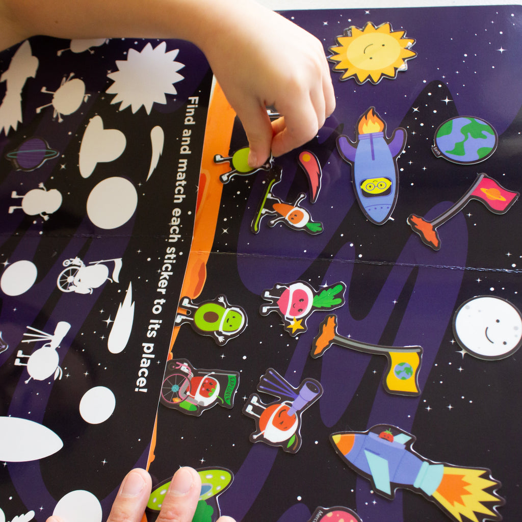 Avi's Adventures Reusable Sticker Book (3 PACK) + Marker Set