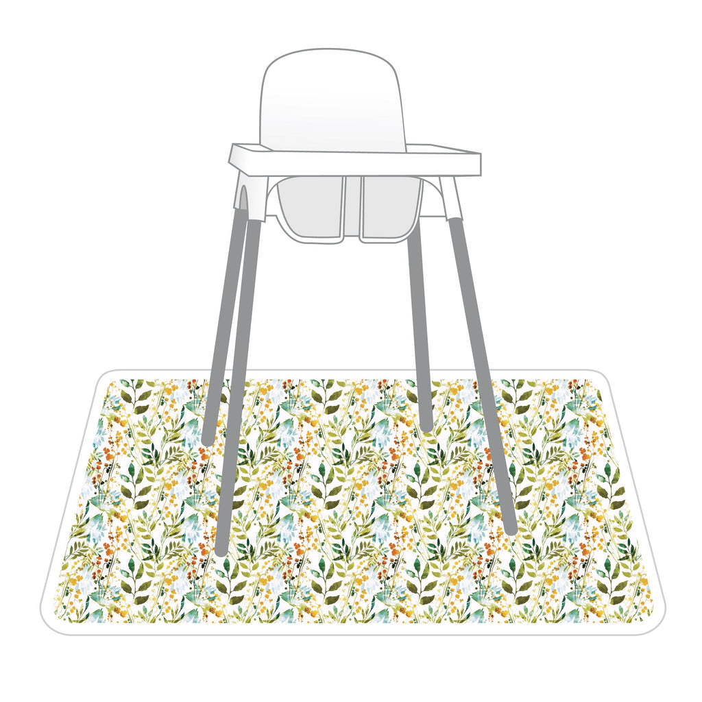 Autumn Leaves Splash Mat - A Waterproof Catch-All for Highchair Spills and More!