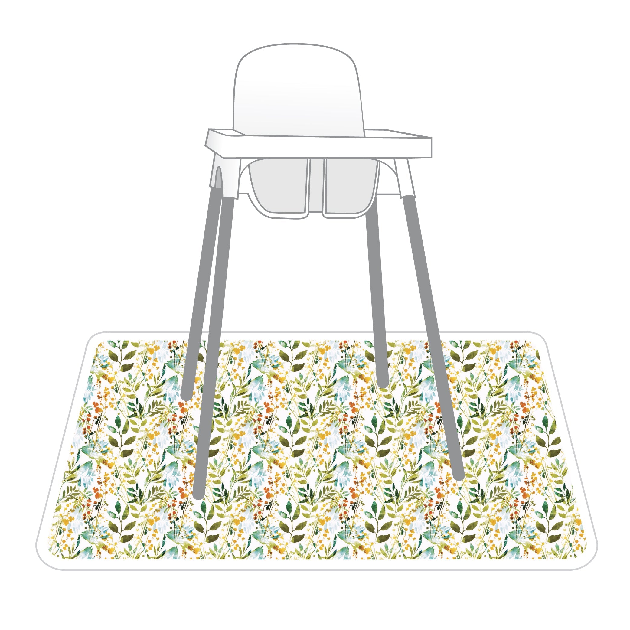 Autumn Leaves Splash Mat - A Waterproof Catch-All for Highchair Spills and More!