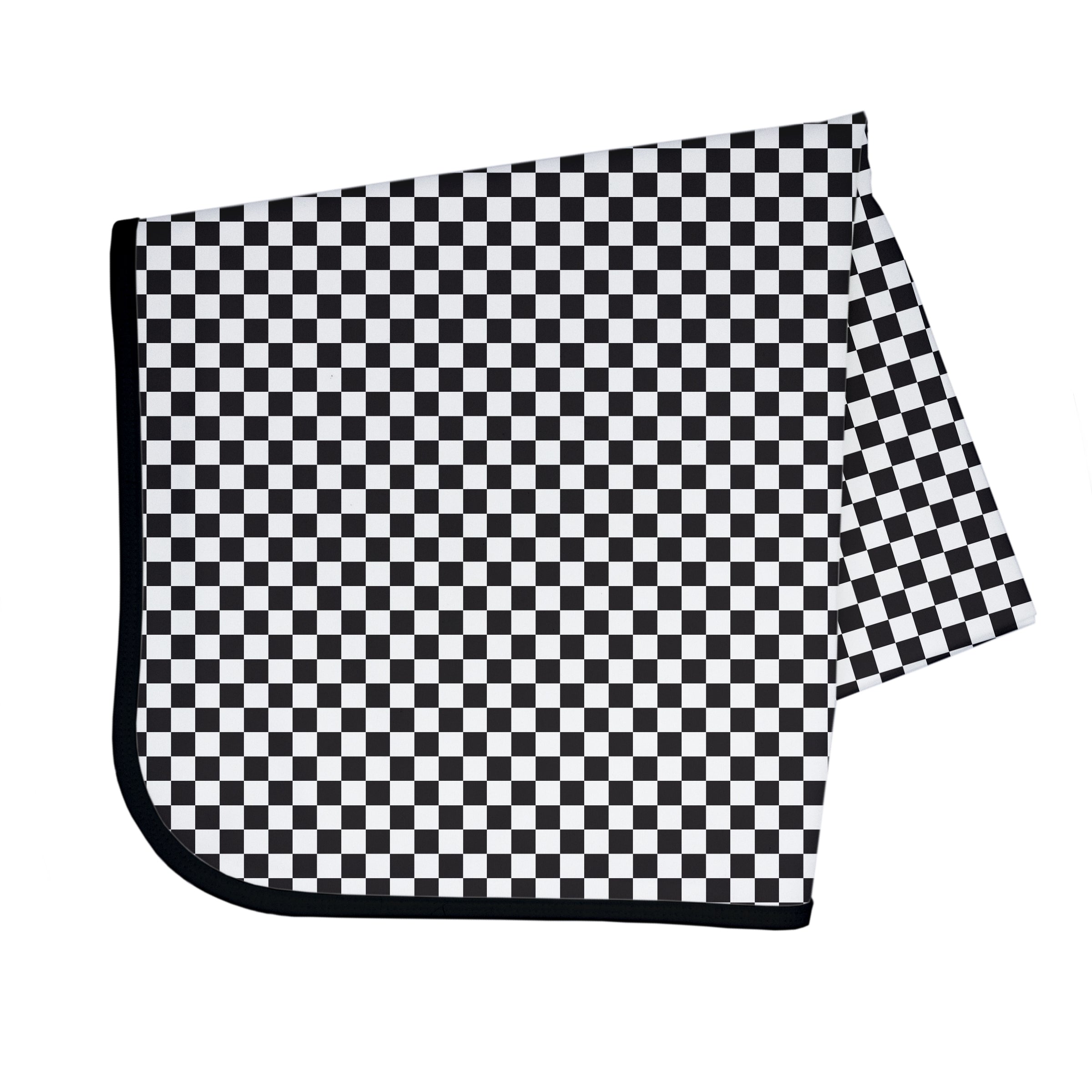 Black Checkerboard Splash Mat  - A Waterproof Catch-All for Highchair Spills and More!