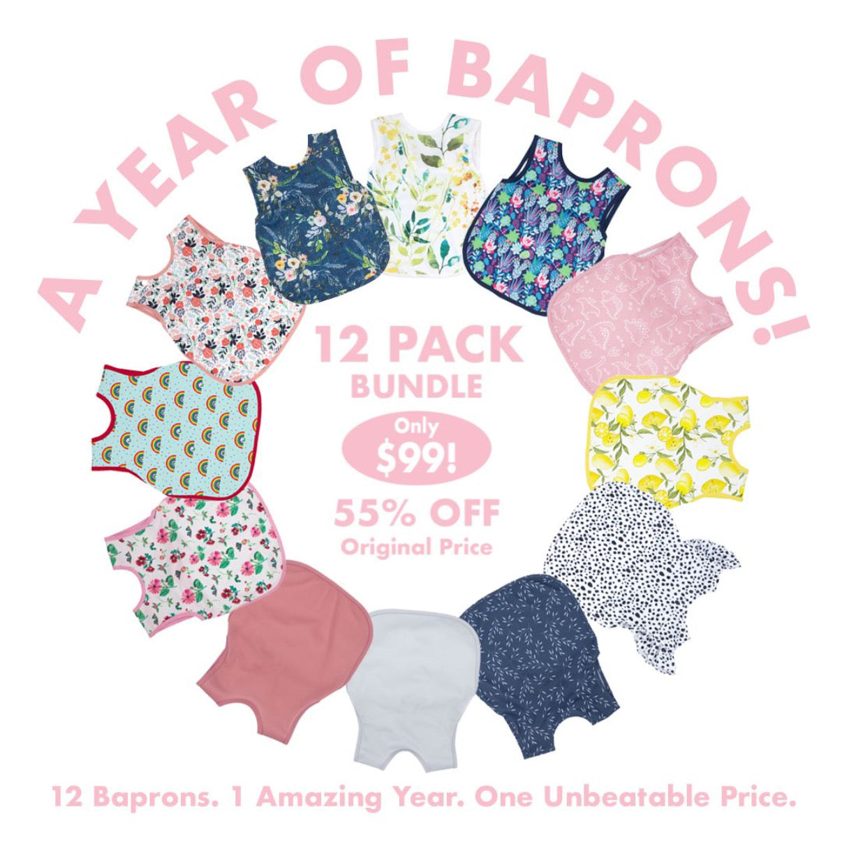 A Year of Baprons (12-Pack) 55% OFF SALE